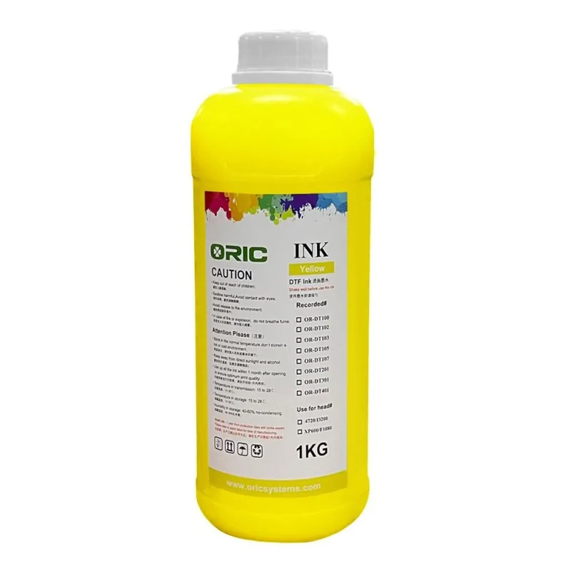 Tinta DTF ORIC Fluorescente Amarilla (1 kg)
