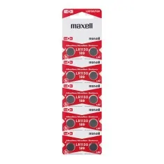 10 pilhas alcalinas tipo botão Maxell LR1130