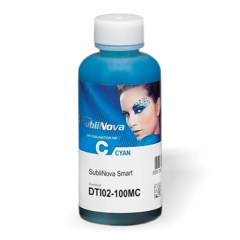 Tinta de sublimação Ciano para impressoras Epson. SubliNova Smart ( garrafa de 100 ml)