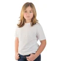 T-shirt para sublimar, criança, tecido 100% poliéster branco de 160gr