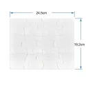 Puzzle de sublimation 12 pièces pour enfants, taille 19,2 x 24,5 cm, finition brillante