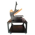 Mesa com rodas para prensas térmicas e máquinas (98cm x 88cm)