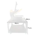 Mesa com rodas para prensas térmicas e máquinas (98cm x 88cm)