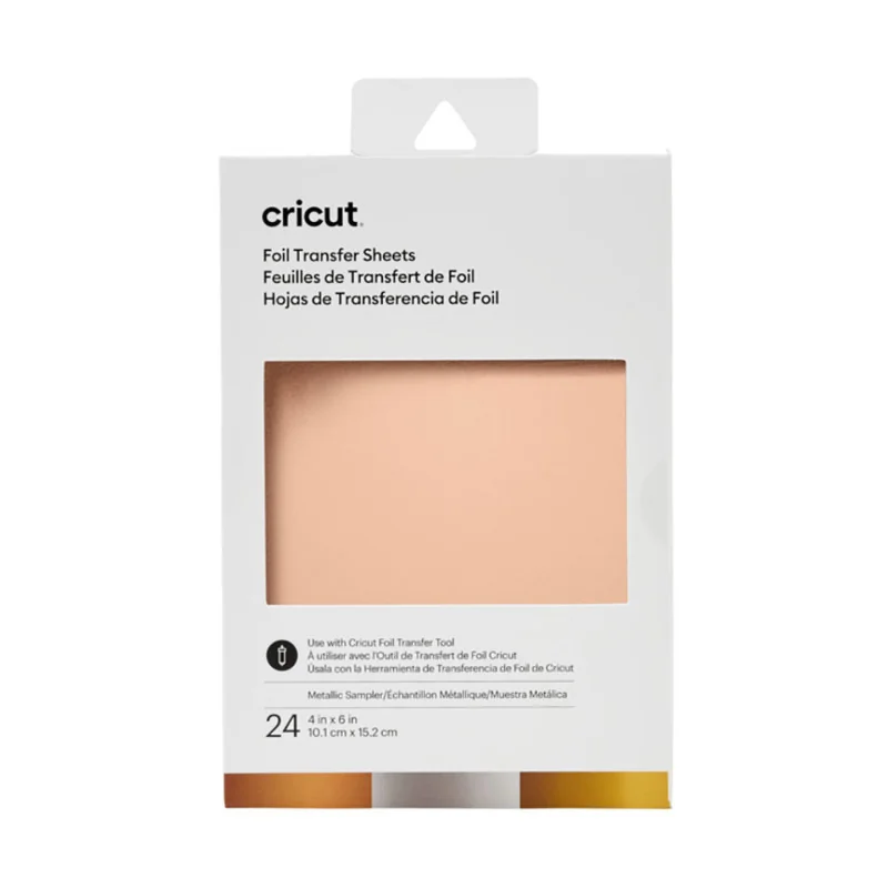 Amostras Foil metálica Cricut com 24 folhas (10 x 15 cm)