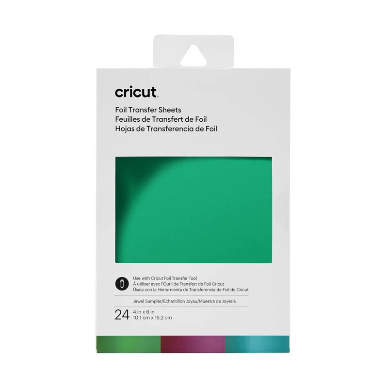 Livro de amostra 24 folhas Cricut Jewelry Foil (10 x 15 cm)