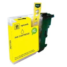 Cartouche compatible Brother LC-1100Y, LC985Y et LC-980Y, haute capacité, JAUNE