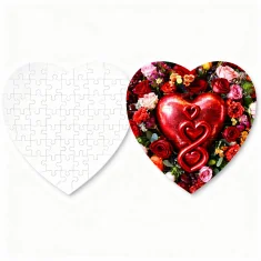 Puzzle con forma de corazón de 75 piezas para sublimar Puzzle con forma de corazón de 75 piezas para sublimar