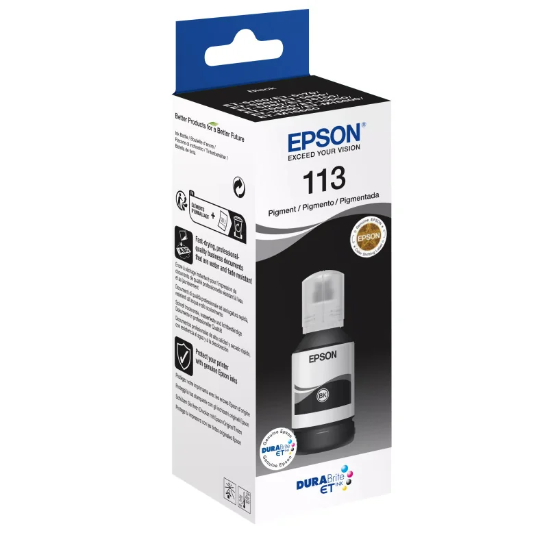 Encre noire Epson Ecotank 113 (flacon de 127ml)
