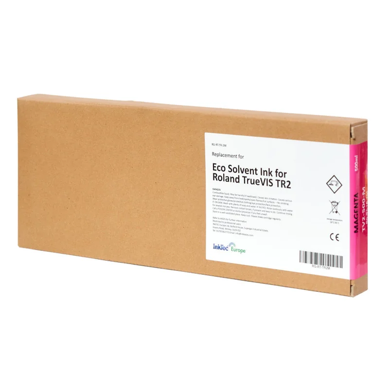Tinta compatível Roland TrueVIS 2, Magenta (500ml com chip) | InkTec TR2