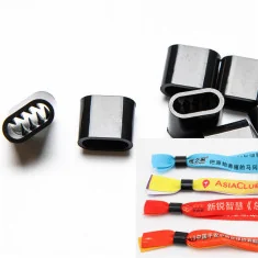 Fermoirs pour bracelets en tissu. Plastique noir (480 unités)