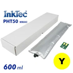 Tinta DTF Inktec PHT50 para Mimaki, bolsa 600ml + chip (Amarillo)