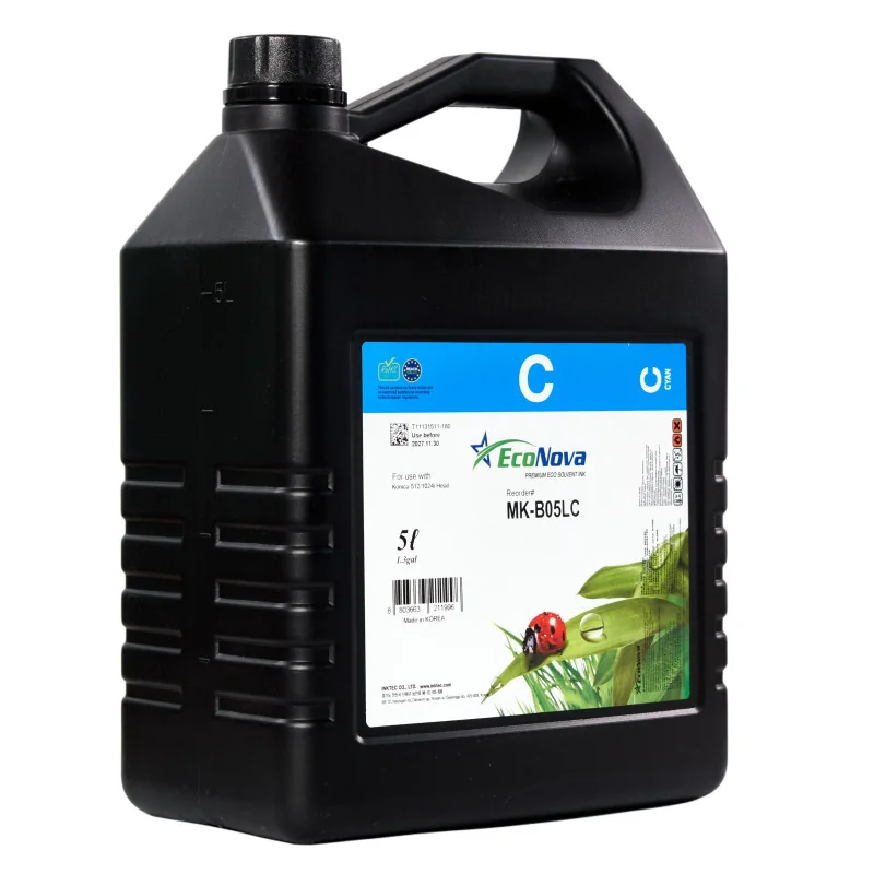 Tinta mild-solvent EcoNova para Konica 1024i, 512i (5 litros, Ciano )