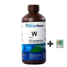Encre UV blanche 1L, compatible Mimaki LUS-120 (puce incluse). InkTec UvioNova, FR120 Encre UV blanche 1L, compatible Mimaki LUS-120 (puce incluse). InkTec UvioNova, FR120