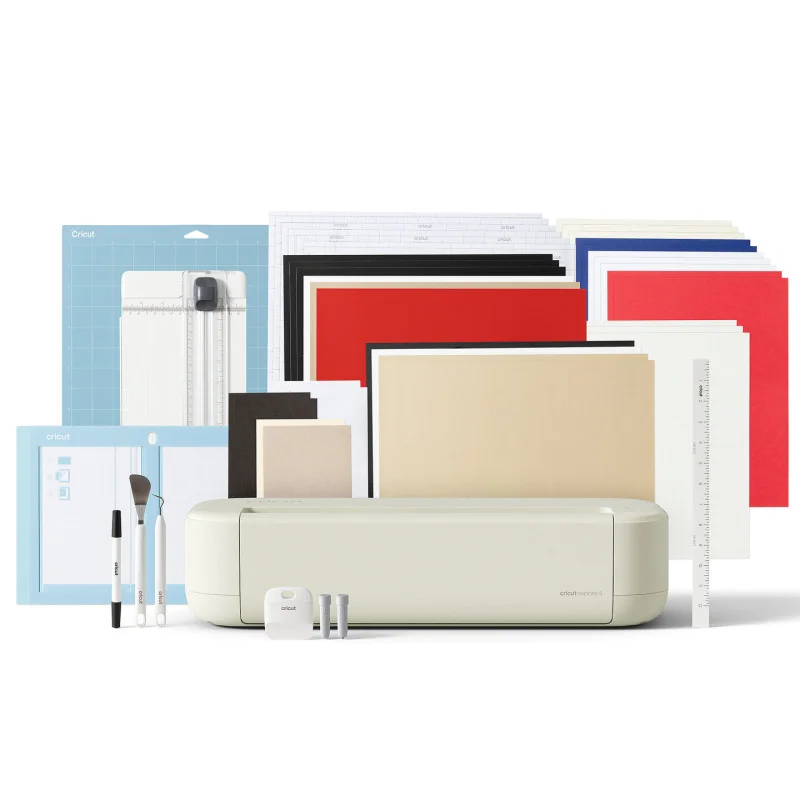 Cricut Explore 5 Essentials Bundle - Máquina de corte con pack de inicio