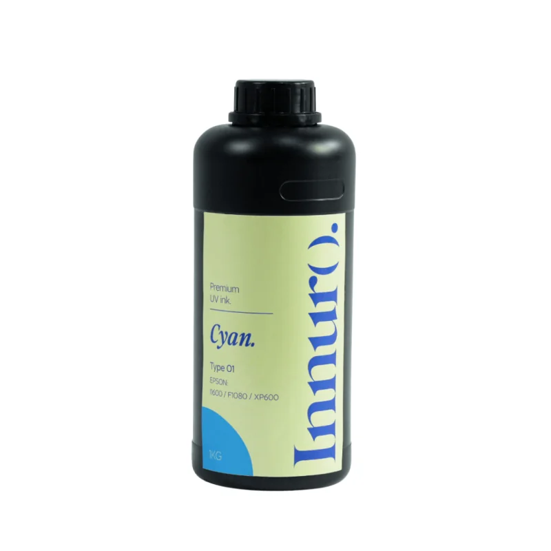 Encre UV cyan Innuro 1 kg pour têtes d'impression Epson