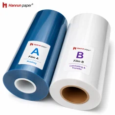 Film UV DTF A+B 30 cm Hanrun Paper (bobinas de 100 metros) Film UV DTF A+B 30 cm Hanrun Paper (bobinas de 100 metros)