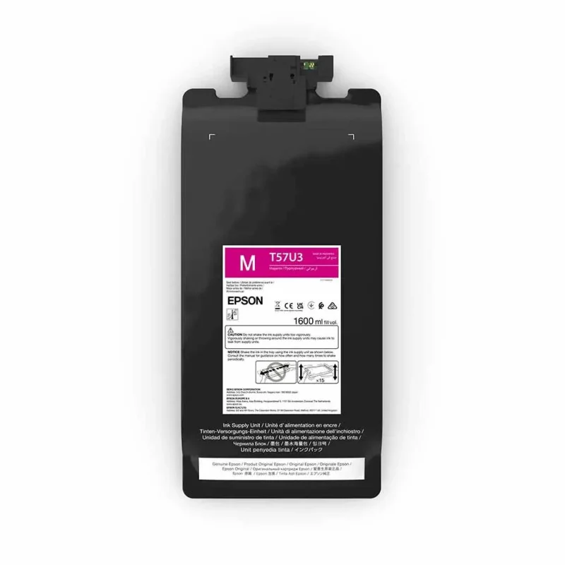Encre Epson UltraChrome DF Magenta 1,6 L DTF pour imprimantes SureColor SC-G6000 et SC-G9000 (T57U3)