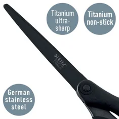Tesoura Leitz Titanium 18 cm antiaderente | Ambidestra