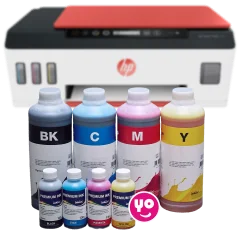 Garrafas de tinta para impressoras HP e a granel em yoimprimo.com