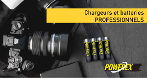 Batteries rechargeables et chargeurs Powerex pour les professionnels. Puissance et performance pour les environnements professionnels et industriels. 