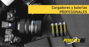 Pilas recargables y cargadores Powerex para profesionales. Energía y rendimiento para entornos profesionales e industriales. 